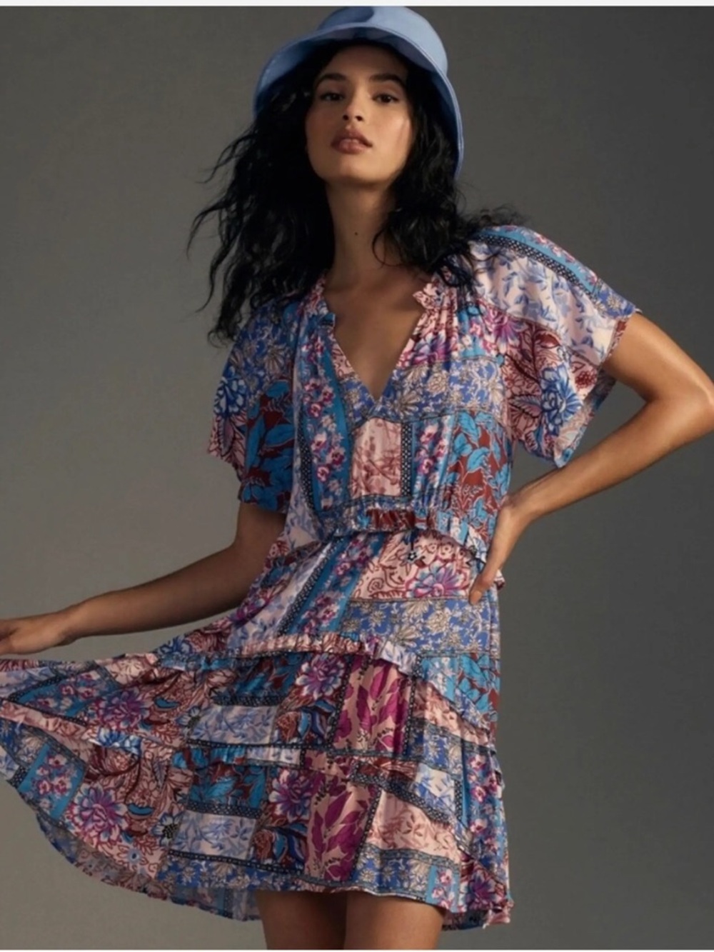 Anthropologie Robin Tiered Mini Dress, Size Extra Small - Picture 3 of 9